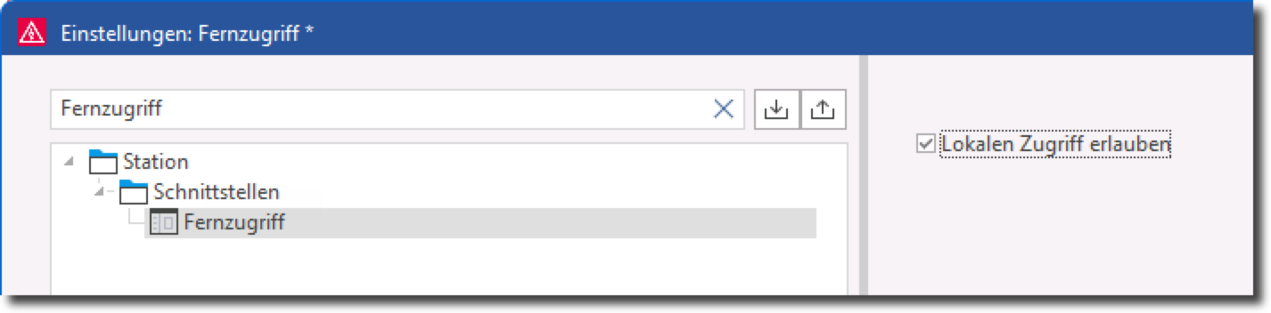 Screenshot Einstellungen: Fernzugriff